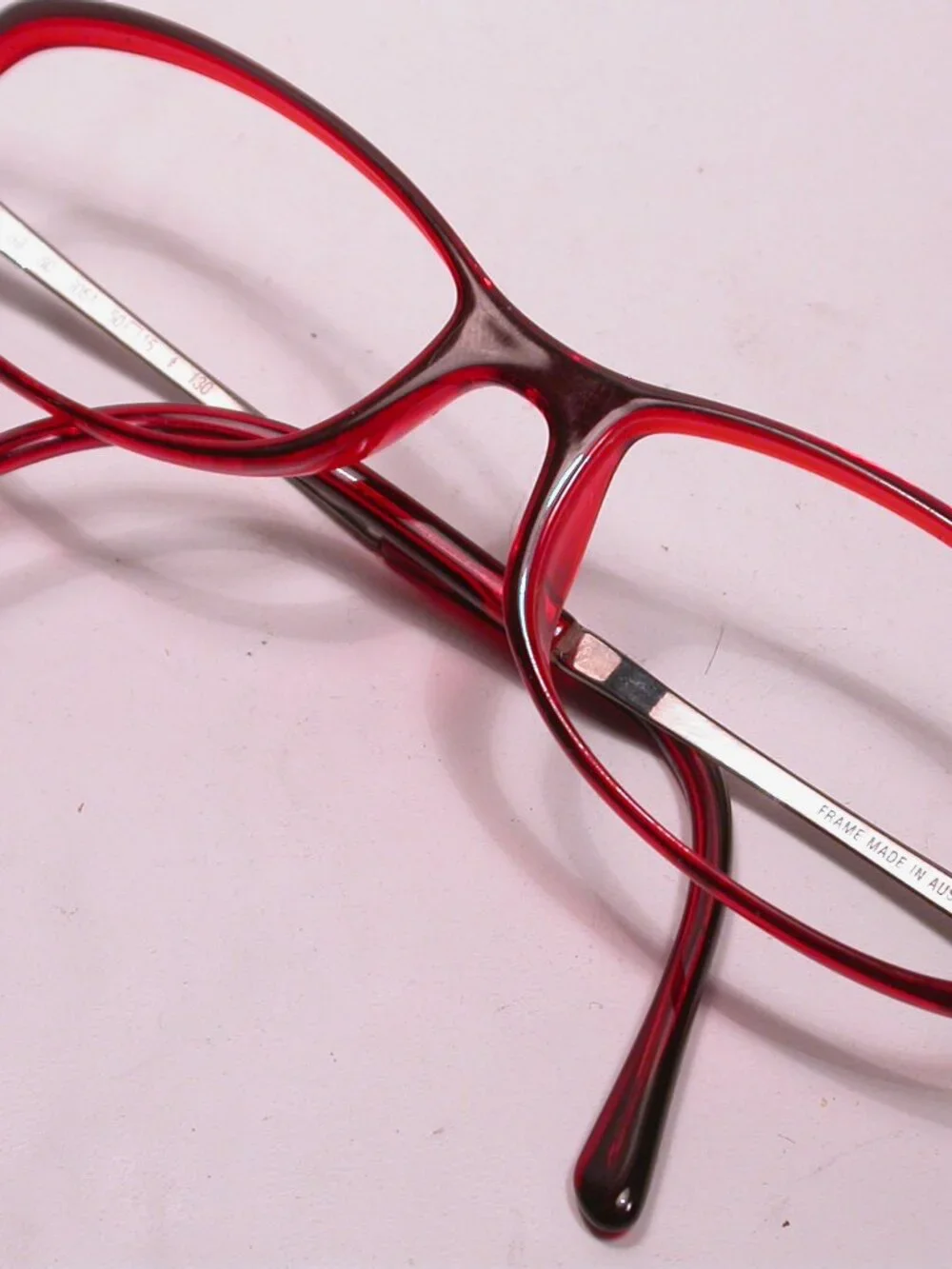 Silhouette Titan Flat Red Clear Light Weight Eyeglasses Made in Austria